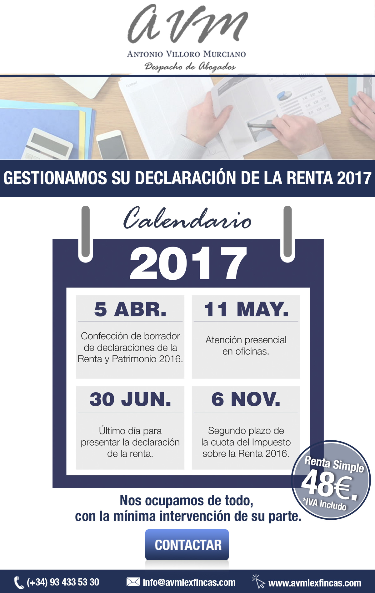 Gestionamos su Declaración de Renta 2016-2017