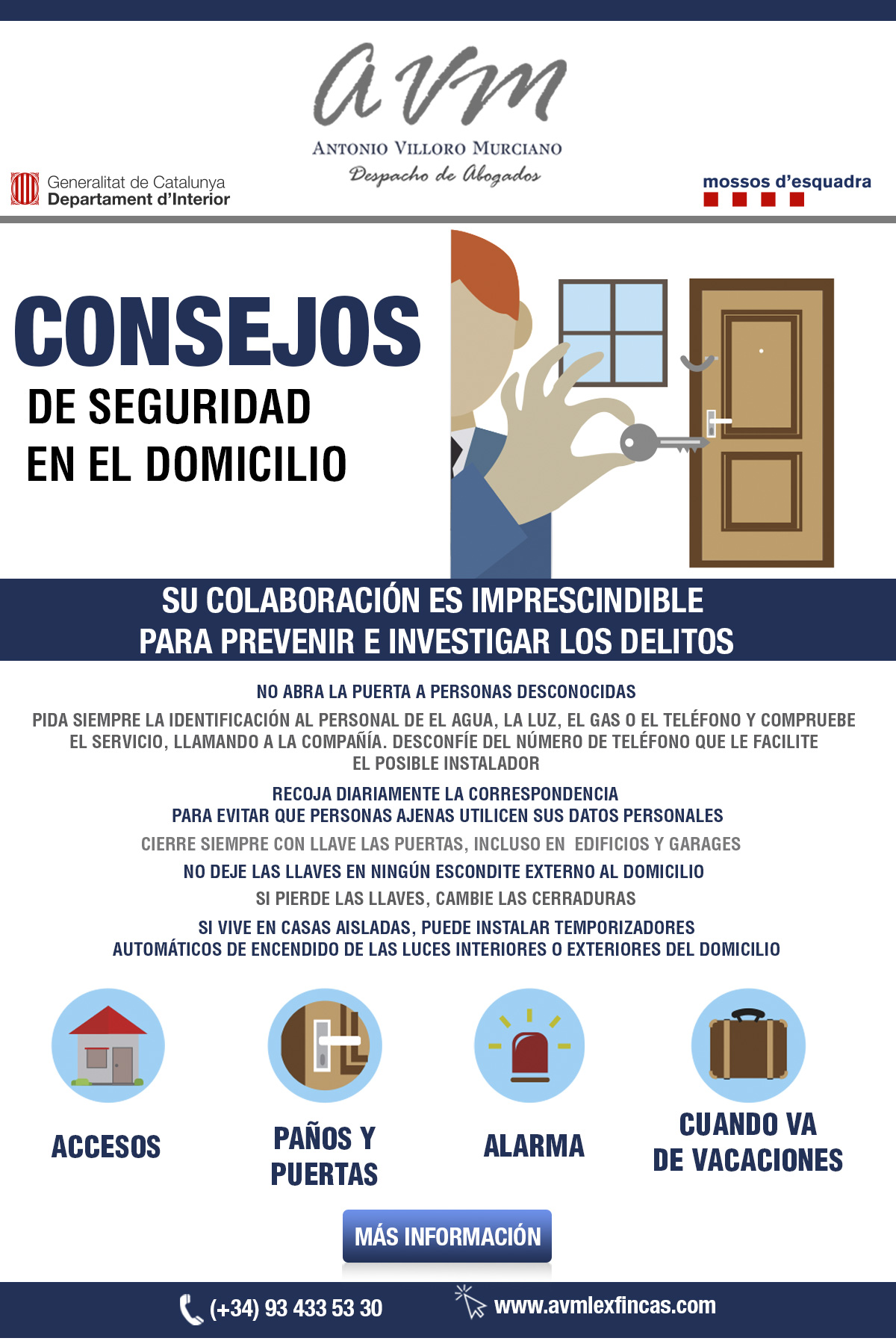 Consejos de seguridad en el domicilio